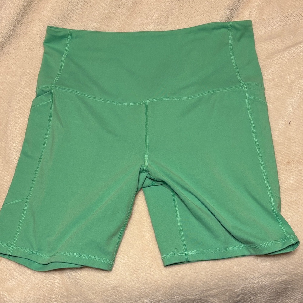 Green Women's Biker Shorts
